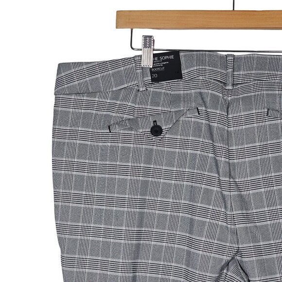 Lane Bryant Sophie Straight Fit Bootcut Pants Petite Plaid Gray Women 20 Short* - Picture 3 of 12